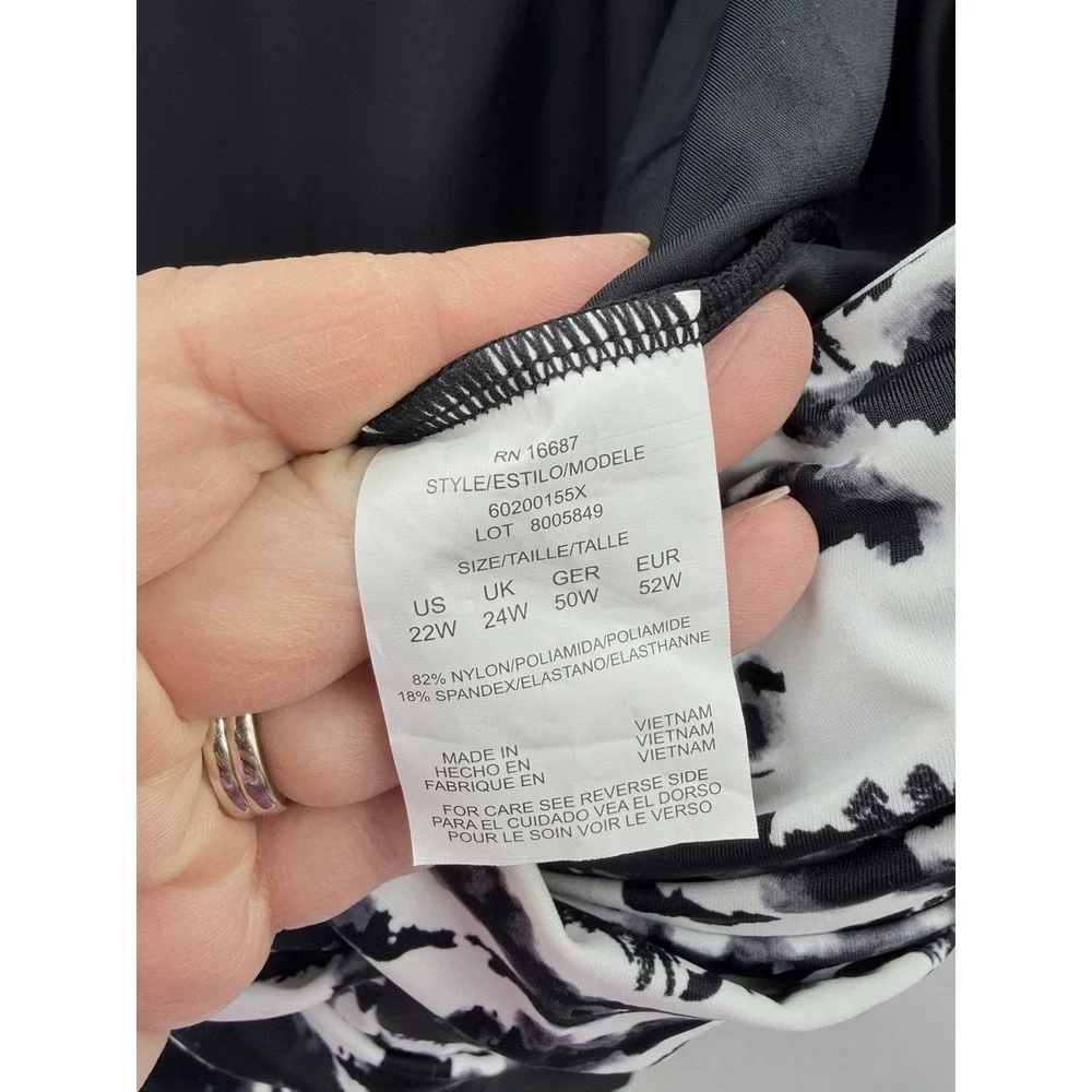 Swim Solutions Womens Plus Size 22W Tummy Control Twist Bra Skater Swimsuit $122 - Picture 9 of 9